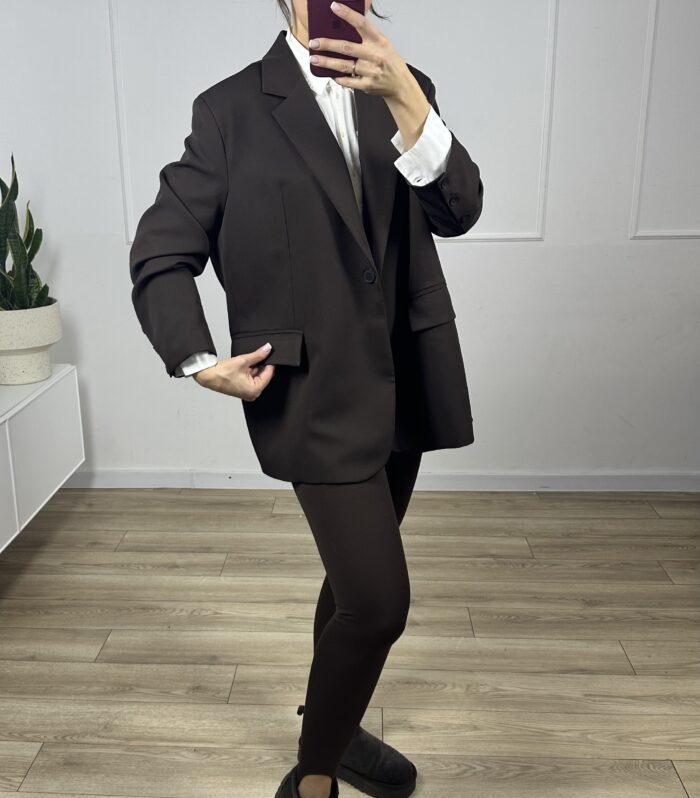 Marynarka Oversize Czekolada