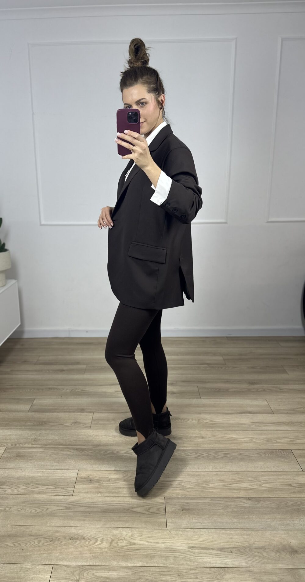 Marynarka Oversize Czekolada - obrazek 4