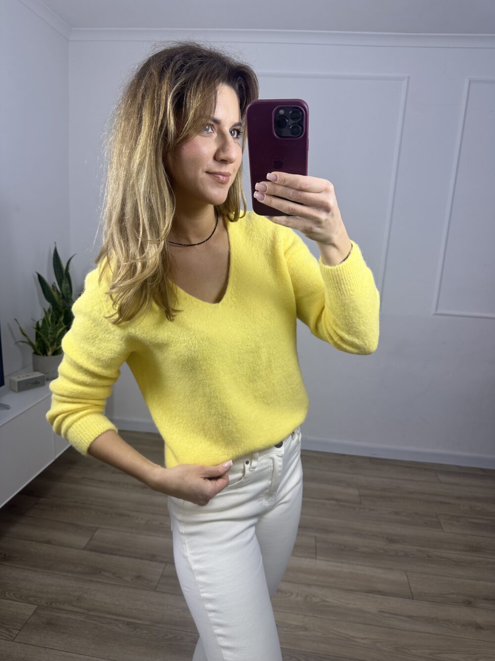 Swetr Merino Baby Alpaka Zólty - obrazek 4