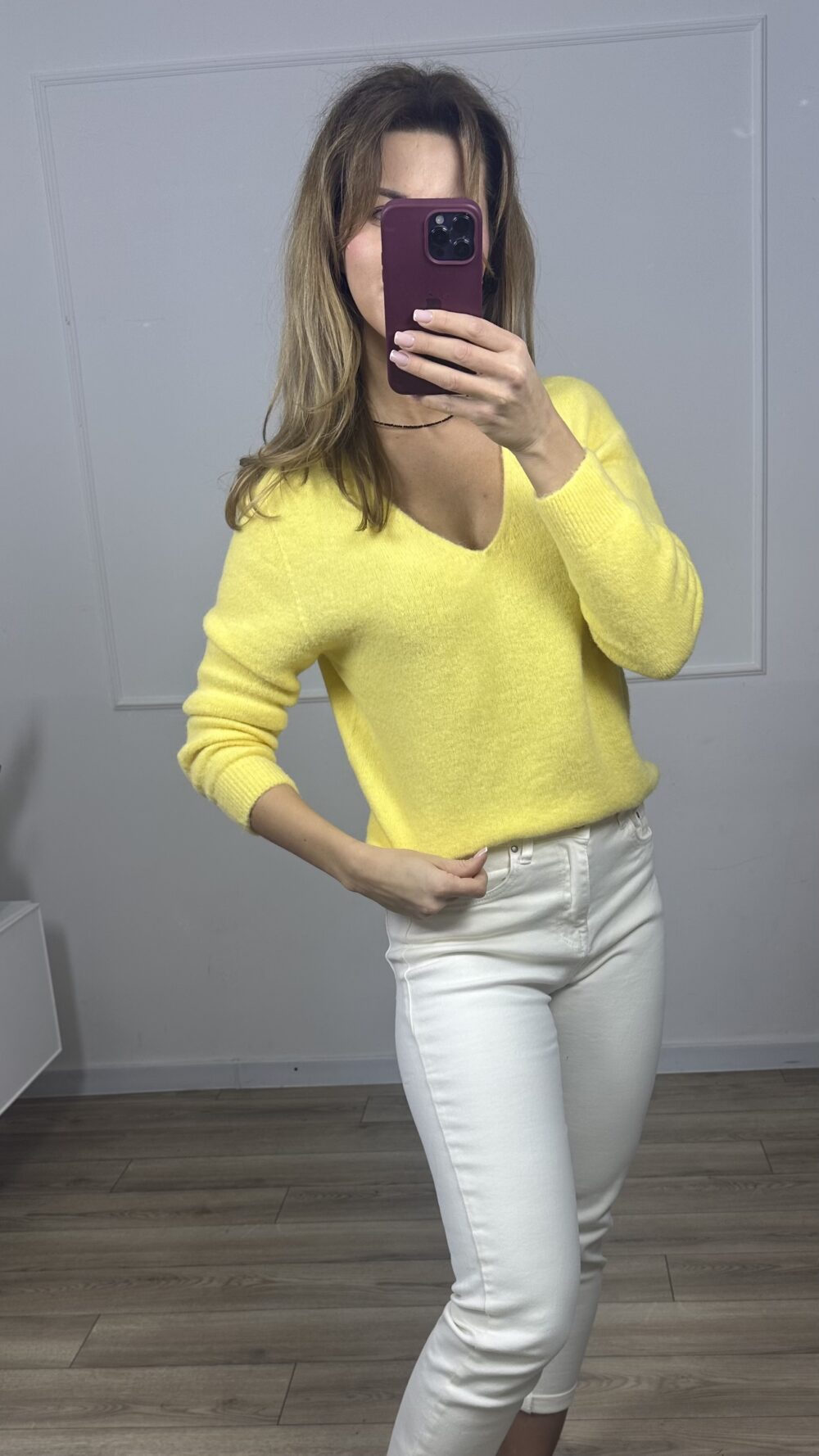 Swetr Merino Baby Alpaka Zólty - obrazek 3