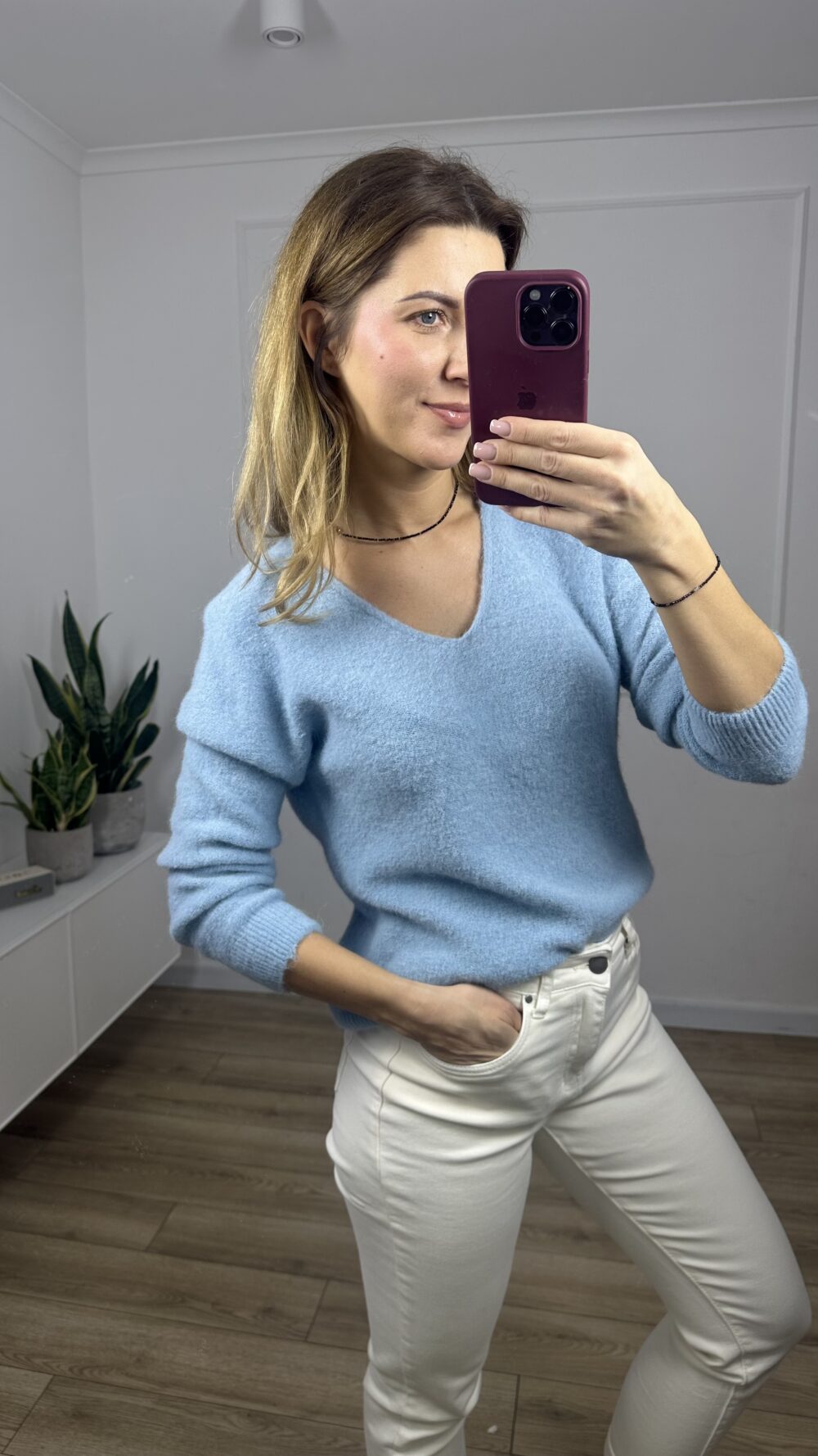 Swetr Merino Baby Alpaka Błekit
