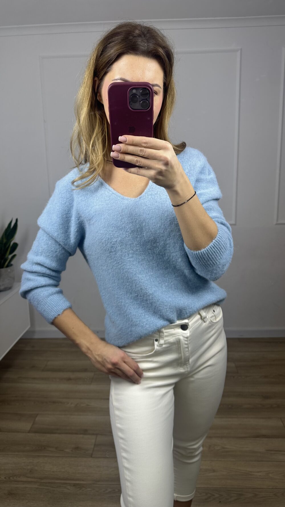 Swetr Merino Baby Alpaka Błekit - obrazek 2