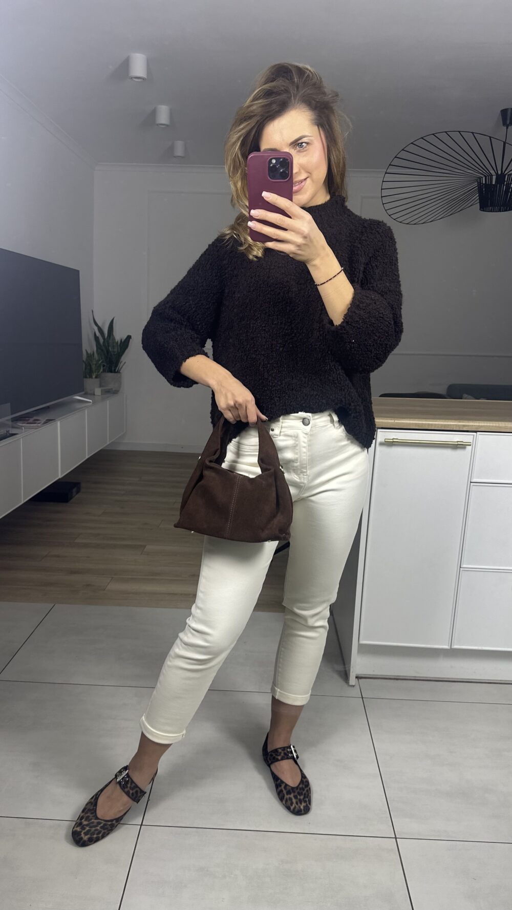 Spodnie Jeans Ecru